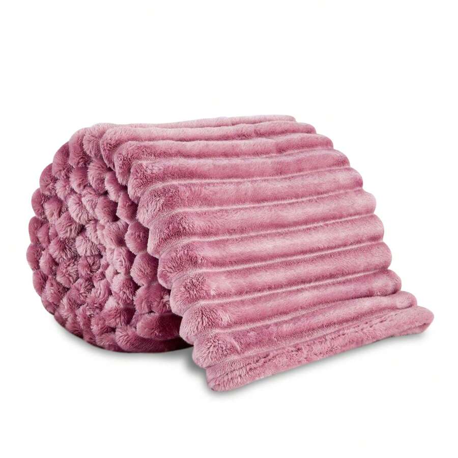 VELVETIO Osum Chunky Cord Ribbed Throws Soft Large Fluffy Cosy Sofa Bed Settee Blankets