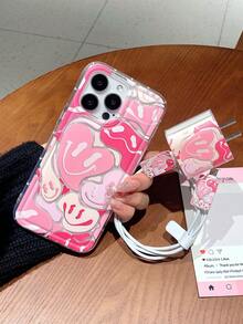 Melting Heart High-Tech Bamboo Soap Protective Phone Case + Charger Protector Case + Anti-Bite Cable Organizer - Clear - View 2