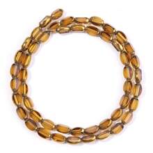 Approx. 45pcs Faceted Oval Crystal Beads With Golden Edge, 4x7mm, Multicolor, Fashion Casual Versatile, Red Color, Handmade DIY Beading, Spacer Beads For Bracelet Necklace Jewelry Making, Wholesale Craft Supplies