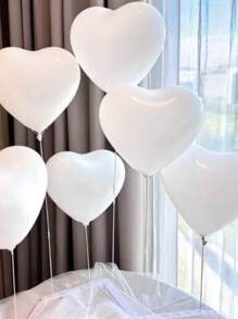 10pcs-200pcs White, Red, Pink, Blue 10-Inch Heart-Shaped Latex Balloons, Suitable For Birthday Party Decor, Valentine's Day Decor, Proposing To Loved One, Engagement Decor, Wedding Decor, Room Decor, Outdoor Photo Prop