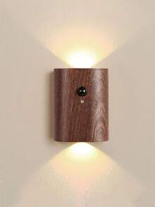 1个USB充电式运动传感器磁性木纹小夜灯，LED床头阅读灯，智能联动运动传感器楼梯小夜灯。可充电，适用于楼梯照明、走廊照明和家居装饰。 - A款 - 查看 6