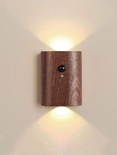 USB Rechargeable Motion Sensor Magnetic Wood Grain Night Light, LED Bedside Reading Smartly Linked Stair Light. It Is Lighting, Corridor Home ation. view 5