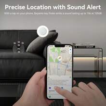 Etiquetas rastreadoras inteligentes Mini Air Tags que funcionan con Apple Find My (solo iOS), con clasificación IP67 a prueba de agua, localizador de llaves y localizador de artículos para llaves, bolsas, equipaje y talla grande (no para Android)