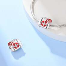 1pc Medical Series Silver Colorful Enamel Charms For 3mm Bracelet Necklace DIY Making Beads Pendant Ideal For Nurses Doctors And Medical Students On Nurses' Day Graduation Hospital - Events And As Appreciation Gifts