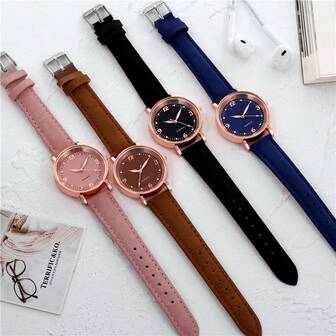1 Pc Hot New Korean Style Fashionable Simple Belt Watch Women's Casual Student Quartz Women's Watch