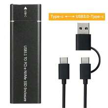 Boîtier SAMGET M.2 NVMe SSD USB3.1 PCIe SSD 10Gbit/s. Boîtier mobile prenant en charge le protocole NVME vers Type-C. Boîtier pour disque dur externe en métal massif pour ordinateur portable et téléphone (disque dur non inclus). Seul le protocole NVME est pris en charge, le protocole SATA n'est pas pris en charge.