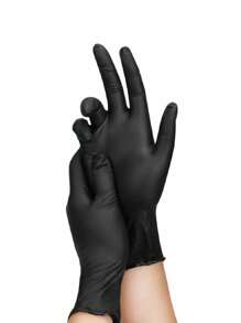 100pcs Powder-Free Disposable Nitrile Gloves Black , Available In S, M, L, XL Sizes, Durable Household Cleaning Gloves, Kitchen, Bathroom, Cleaning, Food Handling, Tattoo, Beauty, Hair Dye, Pets, Beauty Salon, Cleaning Supplies, Household Gadgets