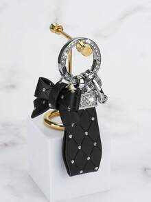 1pc Premium Crystal Butterfly Keychain, Elegant Girl Car Key Fob Pendant