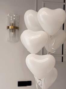 10pcs-200pcs White, Red, Pink, Blue 10-Inch Heart-Shaped Latex Balloons, Suitable For Birthday Party Decor, Valentine's Day Decor, Proposing To Loved One, Engagement Decor, Wedding Decor, Room Decor, Outdoor Photo Prop