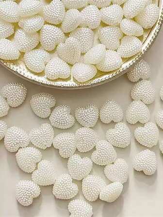 200/100 颗星空心形亚克力珠，珠光效果，适合 DIY 珠宝制作 - 手机吊饰、耳环、项链和发饰的理想选择