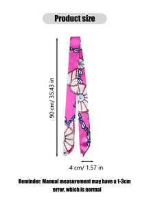 1pc/3pcs/5pcs New Creative Fashion Bag Handle Scarf Streamers, Versatile Long Narrow Scarf, Neckerchief, Hair Tie Streamers, Gift Box Decorative Scarf, Hat Decor Scarf, Suitable As Valentine's Day, Mother's Day, Best Friend, Teacher, Souvenir Gift (Printed Pattern Position Not Fixed) - Multicolor - View 9