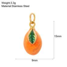 1 Pc Fashion Jewelry Compact Pendant Cherry Strawberry Mango Watermelon Stainless Steel Fruit DIY Women's Vacation Beach Accessories And Accessories