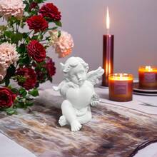 1 件心形小天使雕像，水晶球小天使雕像，适合情人节室内书桌装饰，也可用于装饰汽车仪表板，春季 - 彩色 - 查看 8