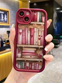 Funda para teléfono color burdeos con estampado floral de acuarela en relieve, suave y compatible con phone 6/15/12 Pro Max/P13 Pro Max/P14 Pro Max/P13/P14/P11/P12/P14, XS/S/XS Max. Funda protectora gruesa, linda y moderna (1 unidad) - Multicolor 5 - Ver 3
