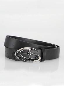 1pc Punk Style Fashion Personalized Star Buckle Belt For Men And Women, Street Casual, Daily, General, Jeans Belt Suitable For Holiday Party Accessories