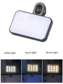 1ks pripínacie selfie svetlo na telefón, vysokokvalitné štvorcové selfie svetlo pre smartfón, počítač, tablet, make-up a živé vysielanie, nastaviteľné výplňové svetlo na skrášlenie