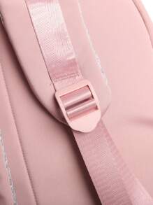 Unisex Fashion Backpack, Large Capacity Zipper Decoration, Minimalist & Stylish Design, Suitable For Couples And Campus Commute
