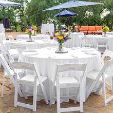 Tomnk 10pcs Round Table Cloths 90/120 Inch - Circle Bulk Linen Polyester Fabric Washable Table Cloth Cover For Wedding Reception Banquet Birthday Party Buffet Restaurant, Outdoor Deocr