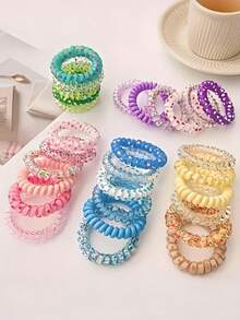 20 Stücke/Set Spiral Haargummis, von sanftem Nude-Rosa bis frischem Minz-Grün, bis zu personalisierten Schwarz-Weiß-Karos, um verschiedenste Matching-Bedürfnisse zu erfüllen - geeignet für Mädchen und Frauen, ob für den täglichen Weg zur Arbeit, Sport & Fitness oder für legere Treffen, um Ihrem Hairstyle stilvolle Akzente zu verleihen und mühelos einen modischen und ordentlichen Look zu kreieren. Haargummis, Haargummis, Haargummis, Haargummi, Haargummis, Haargummis