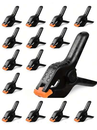 4/2/1 Pack Spring Clamps, Plastic Clips, Backdrop Clips, Big Clamps Heavy Duty, Spring Clips For Crafts, Backdrop Stand, Woodworking, Photography Studios