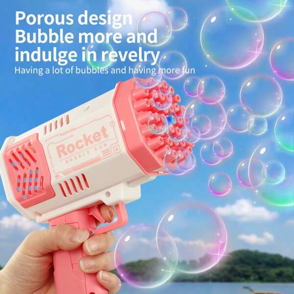 40-Hole Handheld Bubble Machine Automatic Toy Bubble Gun Outdoor Wedding Event Props Birthday Party Favors Outdoor Water Play Christmas Toys Favors No Bubble Liquid No Batteries