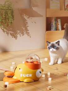 Dog Interactive Slow Feeder & Puzzle Toy,Upgrade Duck Shaped Treat Dispenser For Small & Medium Dogs,Interactive Food Feeder Bounce Duck Shape For Healthy Eating & IQ Training, Cat Toys, Pet Training Toys Suitable For Cats, Puppies, And Kittens