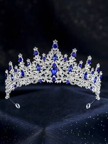 1 件女士皇冠和水晶女王皇冠水钻公主皇冠适合女孩新娘婚礼发饰适合新娘生日派对舞会万圣节圣诞节母亲节礼物 - 彩色 - 查看 29