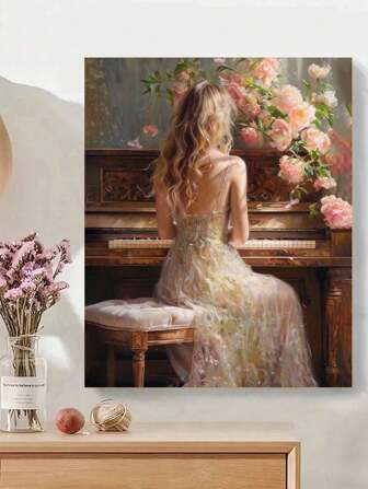 Beginner-Friendly Digital Oil Painting For Beautiful Girl, Super Clear Pattern, Abundant Paint Easy To Color, Effortlessly Create Artistic Masterpiece, Decorate Or Gift, Highly Attractive Digital Oil Painting, Massive Patterns To Choose From, Ample Long-Lasting Paint, Experience The Accomplishment Of A Master Painter At Home, Frameless 40x50cm