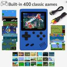 YiYi Handheld Game Console Macaron Mini 400 In 1 Gaming Console Big Screen Handheld Retro Classic Game With 1020 MAh Large Battery Plug And Play Portable Game Console Machine Retro Gaming Machine 1pc(1 Player/2 Player)