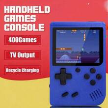 YiYi Handheld Game Console Macaron Mini 400 In 1 Gaming Console Big Screen Handheld Retro Classic Game With 1020 MAh Large Battery Plug And Play Portable Game Console Machine Retro Gaming Machine 1pc(1 Player/2 Player)