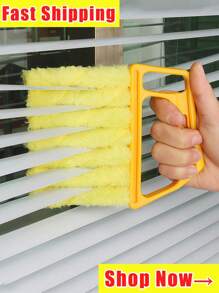 Spazzola per la pulizia di tende, condizionatore d'aria, fessure, rullo per spolveratura, spazzola ad alta densità per la pulizia di fessure, davanzali, termosifoni, senza detergente, spazzola laterale.