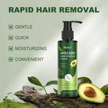 5.29盎司牛油果脱毛膏 - 快速温和，无甲醛面部和身体脱毛，150克，适用于敏感肌肤、正常肤质，脱毛膏 | 温和脱毛 | 牛油果提取物，脱毛膏