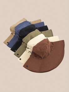 女士渔夫帽复古西部骑士帽夏季户外徒步登山遮阳帽可折叠帽檐适合日常使用钓鱼沙滩徒步等适合男女 - 漁夫帽 - 查看 2