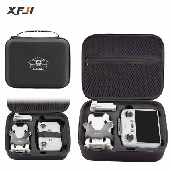 XFJI Schultertasche für DJI Mini 4 Pro Aufbewahrungskoffer, Drohnen Zubehör Handtasche, DJI Mini 4 Pro Hartschalenkoffer, stoßfeste Tragetasche