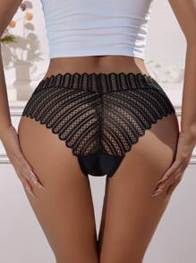 Aofeiqike 3 piezas de bragas de encaje de estilo europeo de alta calidad para mujeres, shorts cómodos y sexy de cintura media, ropa interior elegante y casual para damas, estimulante de la dopamina
