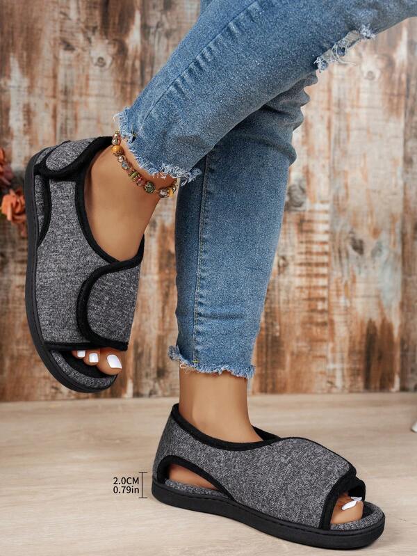 Pantuflas unisex para el hogar, zapatos de dormitorio con suela blanda y gruesa, con diseño calado, para hombres y mujeres