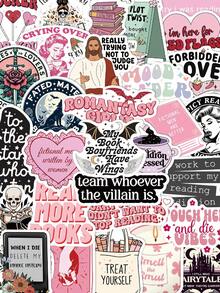 150pcs Bookish Stickers For Adults Teens Sticker Enthusiasts Laptop Scrapbook Luggage Refrigerator Cartoon Decoration Diy Doodle Stickers - Multicolor - View 10