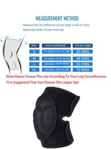 1PC S/M/L/XL Non-Slip Thick Soft Breathable Black Knee Pads , For Dance Volleyball Basketball Football Tennis Running Sport Workout Men Women Summer Outdoor Cycling Protector Knee Brace Gym Accessories Knee Support Sports Knee Pads Gym Knee Pads