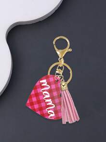 Mama Wooden Charm Keychains With Colorful Tassels - Mother'S Day New Diy Handmade Flower Tassel "Mama" Wooden Tag Pendant, Colorful "Mothers Best Mom Ever" Letter M Buckle, Car/Bag Decor Hanging Ornament,Perfect Mother'S Day Gifts Ideal For Bags, Cars, And Backpacks, Personalized Gifts|Celebratory Keychains|Ring Buckle Closure,Creative Gift For Girlfriend, Phone/Car Accessory, Holiday Gift, Event Favor, Suitable For Daily Use - Multicolor - View 9