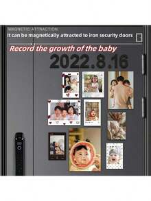 Fridge Magnet Customization: DIY Magnetic Stickers With Photos, Wedding Pictures, Etc. Magnetic And Personalized Creative Decorative Magnetic Stickers - Multicolor - View 4