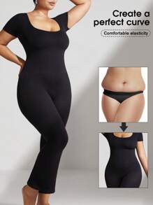 Plus Size Woman Activewear Yoga Seamless Gym Sports High Support Moisture Wicking Workouts Breathable Outdoor Jumpsuit