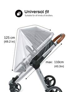 1 Stück Baby Kinderwagen Mückennetz, Baby Kinderwagen Komplettabdeckung gegen Sonne und Staub