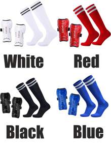 4pcs Soccer Shin Guards, Includes Soccer Shin Sleeves With Optimized Insertion Pockets, Shin Pads And Shin Guards - Soccer Protective Gear Shin Guards