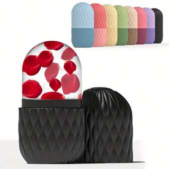 Ice Roller For Face And Eye Massage, Ice Facial Roller Beauty Self Skin Care Tools Ice Holder Facial Cube Gua Sha Face Massage Ice Mold For Face Tighten Skin Women Gifts