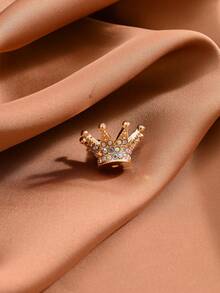 1/5pcs Multicolor Metal Rhinestone Hollow Flower/Butterfly/Heart Shaped DIY Beads, Suitable For Handmade Jewelry Making With Family, Couples, Friends - Necklace, Earrings, Keychain, Phone Charm, Decorative Gift - Crown - View 8