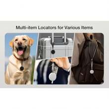 Etiquetas rastreadoras inteligentes Mini Air Tags que funcionan con Apple Find My (solo iOS), con clasificación IP67 a prueba de agua, localizador de llaves y localizador de artículos para llaves, bolsas, equipaje y talla grande (no para Android)