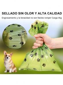 Pet Excrement Bags With Dispense And Clip, 33 * 23 CM Large Dustpans PLA Supports Up To 4 Kg, Garbage Bags For Cat And Dog Poop Waste It Comes With A Clip And A Dispenser For Easy Transport And Operation