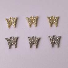 Modischer kristalliner Strass-Schmetterling Legierung Anhänger, tier-geformtes DIY Schmuckzubehör für Halskette, Armband, Ohrringe, Schlüsselanhänger