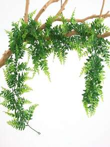 175cm/68.9in Artificial Hanging Plant Vine, Fake Fern Leaves, Plastic Tropical Green Plant For Wall Decor, Lifelike Texture, Suitable For Home, Garden, Wedding, Balcony - Green - View 3