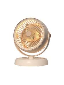 1pc/Long Battery Life Multifunctional Fan ABS Material Is Light And Beautiful Suitable For Home/Dormitory//Office/Camping Stepless Dimming Can Be Used As A Desk Lamp 2000 MAh Large Battery Say Goodbye To Battery Life Anxiety 5-Speed Adjustment Strong Wind - Multicolor - View 7